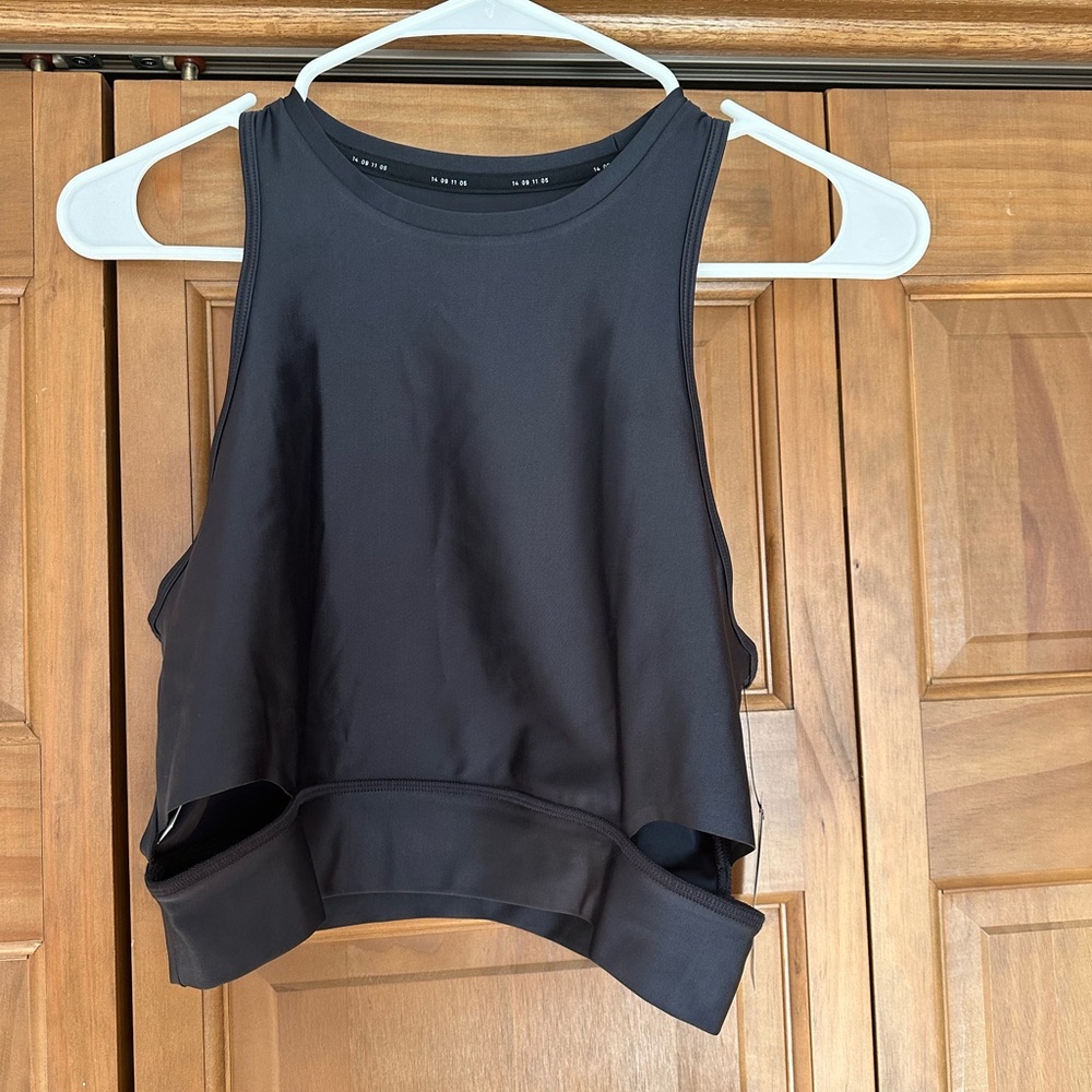 Nike Black Crop Tank Top with Cut Out Design